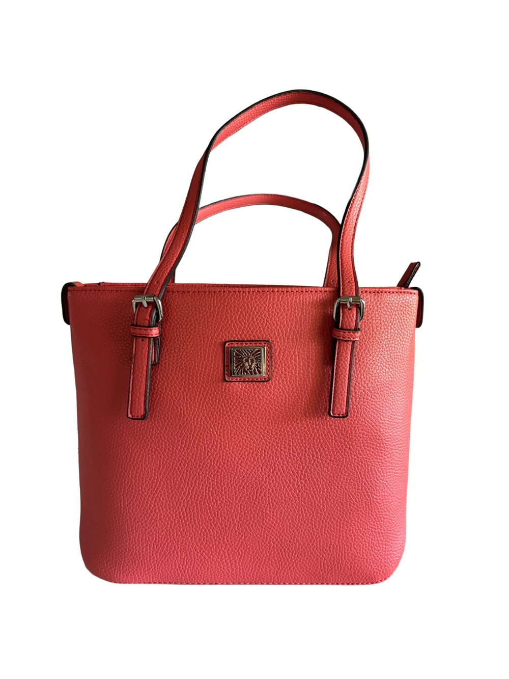 Ann Klein Coral Pebbled Leather Tote - NWOT